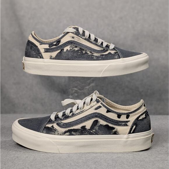 Vans Womens 8 / Mens 6.5 Old Skool Sneakers Eco Theory Asphalt Natural Shoes - Picture 9 of 10